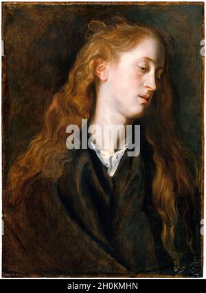 Anthony van Dyck, Studie: Kopf einer jungen Frau, Porträtmalerei, 1618-1620 Stockfoto