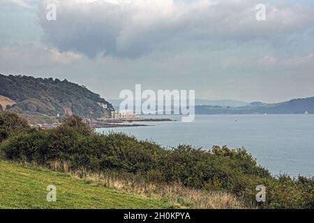 Picklecombe Fort, gehobene Apartments am Rande des Mount Edgcumbe Park Cornwall an der äußersten südöstlichen Küste von Cornwall, seitlich von P Stockfoto