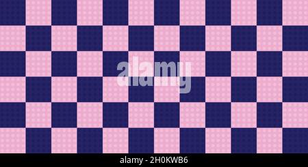 Nahtloses Muster texturierter Stoff Textil Gingham Leinwand Papier Schach Schachbrett abstrakt Hintergrund Tapete Hintergrund Dekoration Vektor Illustration Stock Vektor