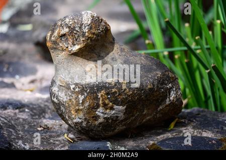 Uraltes Inka-Steinwerkzeug. Cuzco, Peru. Südamerika. Stockfoto