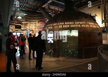 IRLAND .DUBLIN. GUINNESS MUSEUM AUF LAGERBÜHNE 7 IN DER ALTEN BRAUEREI, GEGRÜNDET 1759 Stockfoto