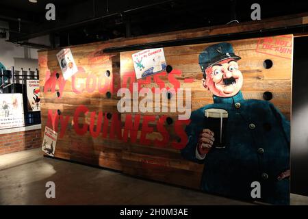 IRLAND .DUBLIN. GUINNESS MUSEUM AUF LAGERBÜHNE 7 IN DER ALTEN BRAUEREI, GEGRÜNDET 1759 Stockfoto