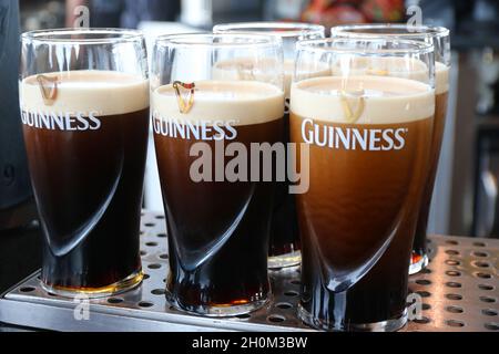 IRLAND .DUBLIN. GUINNESS MUSEUM AUF LAGERBÜHNE 7 IN DER ALTEN BRAUEREI, GEGRÜNDET 1759 Stockfoto