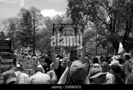 Toronto Freedom Rally gegen Lockdowns und Impfmandate Stockfoto