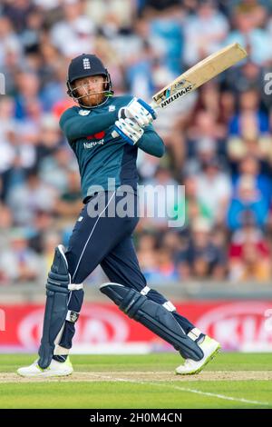 Englands Jonny Bairstow Fledermäuse während der dritten Royal London One Day International im Headingley Carnegie Stadium, Leeds Stockfoto