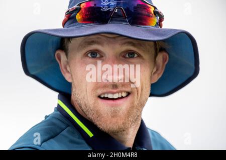 Der englische David Willey während des dritten Royal London One Day International im Headingley Carnegie Stadium, Leeds Stockfoto