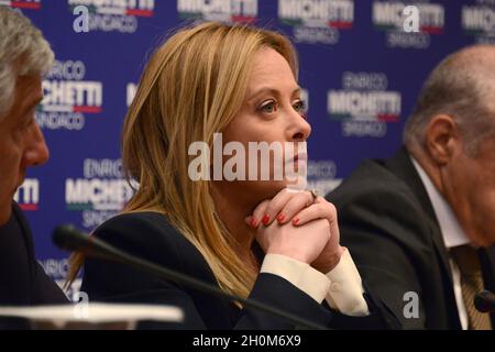 Rom, Italien. Oktober 2021. Giorgia Meloni Kredit: Unabhängige Fotoagentur/Alamy Live Nachrichten Stockfoto