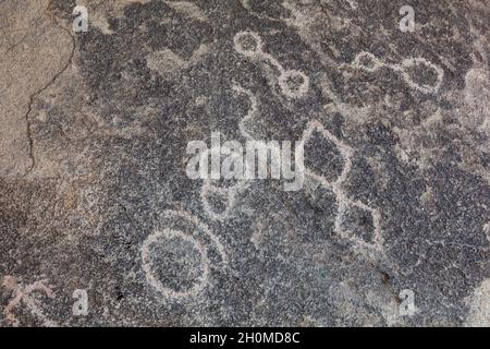 Joshua Tree National Park Pictographer Der Amerikanischen Ureinwohner Stockfoto