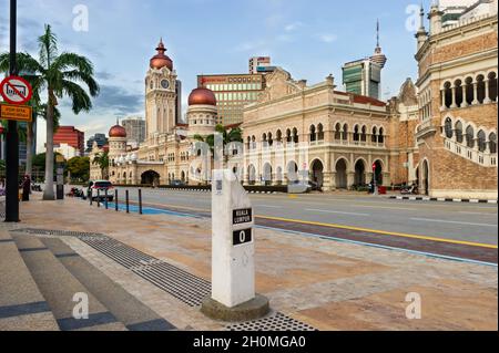 Keine Meilen nach Kuala Lumpur im Sultan Abdul Samad Building Stockfoto