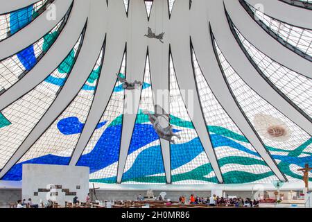 Catedral Metropolitana de Brasília Architektur von Oscar Niemeyer Brasília Brasilien Stockfoto