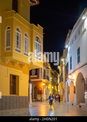 Carrer Josep Maria Quadrado, Ciutadella Stockfoto