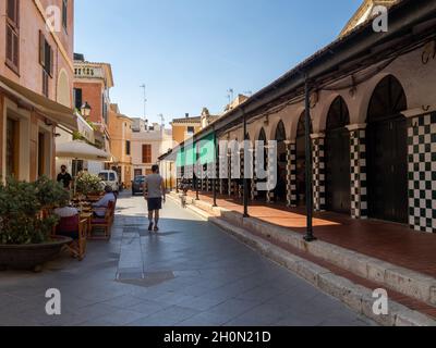 Marktstraße Ciutadella de Menorca Stockfoto