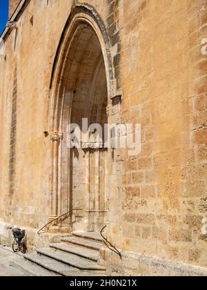 Porta de la Llum, Kathedrale von Ciutadella de Menorca Stockfoto