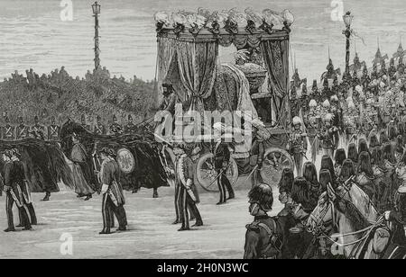 Alexander II. Von Russland (1818-1881). Zar des Russischen Reiches von 1855 bis zu seiner Attentat im Jahr 1881. Russland. St. Petersburg. Fahren der Morta Stockfoto