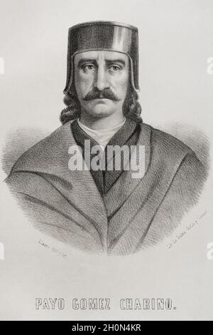 Payo Gomez Charino (ca. 1225-1295). Galizischer Dichter und Adliger. Hauptgouverneur (Adelantado Mayor) des Königreichs Galicien und Troubadour in den Galicien Stockfoto