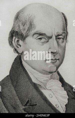 John Adams (1735-1826). Amerikanischer Politiker. Anführer der amerikanischen Revolution. Zweiter Präsident der Vereinigten Staaten von Amerika (1797-1801). Hochformat Stockfoto