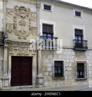 Spanien, Kastilien-La Mancha, Provinz Albacete, La Roda. Palast des Arztes von La Encina. Der Bau wurde von Don Fernando de la Encin in Auftrag gegeben Stockfoto