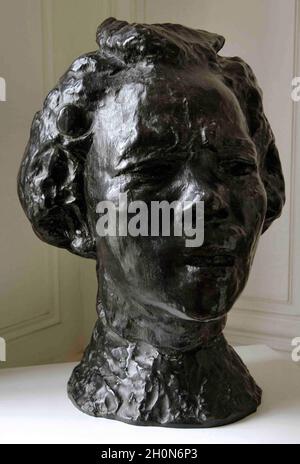 Auguste Rodin (1840-1917). Französischer Bildhauer. Hanako (1868-1945). Große D-Maske, 1907. Bronze. Gießerei Susse. Rodin Museum. Paris. Frankreich. Stockfoto