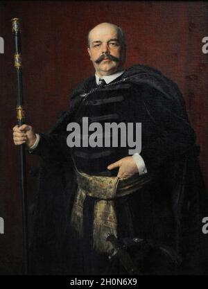 Stanislaw Marcin Badeni (1850-1912). Polnischer Politiker. Porträt von Kazimierz Pochwalski (1855-1940), 1903. Polnische Kunstgalerie aus dem 19. Jahrhundert (Sukiennisch Stockfoto