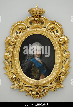 Ferdinand VI. (1713-1759). König von Spanien (1746-1759). Porträt von Louis Michel Van Loo (1707-1771), 1750-1758. San Fernando Royal Academy of Fine Arts Stockfoto