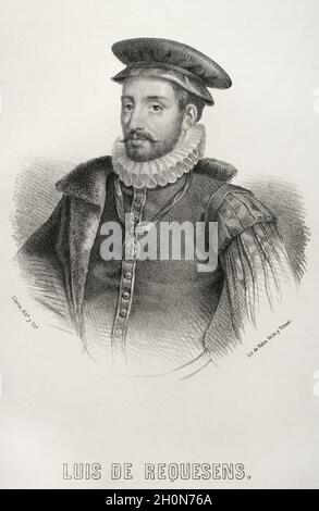 Luis de Requesens y Zuñiga (1528-1576). Spanisches Militär, Poltiker und Diplomat. Gouverneur des Herzogtums Mailand (1572-1573) und der Niederlande (1573 Stockfoto