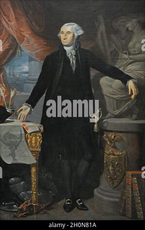 George Washington (1732-1799). 1. Präsident der Vereinigten Staaten. Porträt von Jose Perovani (1765-1835), 1796. San Fernando Royal Academy of Fine Art Stockfoto