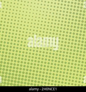 Pop Art bunte Comics Buch Magazin Cover. Punkte grün Hintergrund. Cartoon lustige gepunktete Retro-Muster. Vektor-Halbtondarstellung. Vorlage Stock Vektor