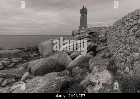 PHARE de Ploumanac’h Stockfoto