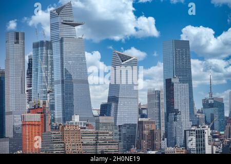 Wolkenkratzer auf der Westseite von Manhattan um die 30th Street Stockfoto