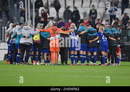 Turin, Italien. Oktober 2021. Chelsea nach der UEFA Womens Champions League-Gruppe Stage 2 Fußballspiel zwischen Juventus und Chelsea im Allianz-Stadion in Turin, Italien Quelle: SPP Sport Press Foto. /Alamy Live News Stockfoto