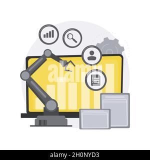 Abstrakte Konzeptdarstellung zur Automatisierung von Geschäftsprozessen. Stock Vektor