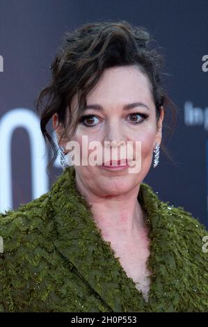 London, England am 13. Oktober 2021. Olivia Coleman bei der Premiere von The Lost Daughter im Rahmen des 65. BFI London Film Festival in der Royal Festival Hall in London, England am 13. Oktober 2021. Foto von Aurore Marechal/ABACAPRESS.COM Stockfoto