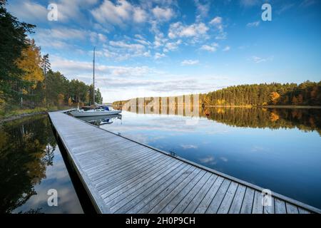 Hafen der Ruuhonsaaret-Inseln, Taipalsaari, Finnland Stockfoto