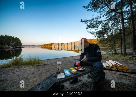 Sandwiches auf den Ruuhonsaaret-Inseln, Taipalsaari, Finnland Stockfoto