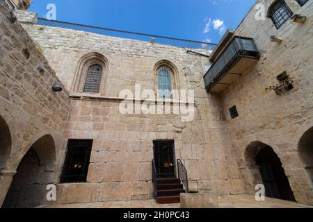 jerusalem-israel. 13-10-2021. Die berühmte Struktur des Grabes von König David auf dem Berg Zion im jüdischen Viertel von Jerusalem Stockfoto