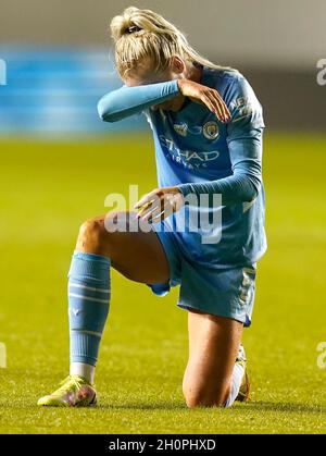 Manchester, England, 13. Oktober 2021. Alex Greenwood von Manchester City während des Spiels des FA Women's Continental League Cup im Academy Stadium, Manchester. Bildnachweis sollte lauten: Andrew Yates / Sportimage Stockfoto