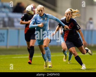 Manchester, England, 13. Oktober 2021. Alex Greenwood von Manchester City während des Spiels des FA Women's Continental League Cup im Academy Stadium, Manchester. Bildnachweis sollte lauten: Andrew Yates / Sportimage Stockfoto