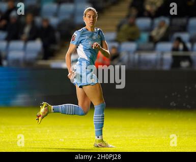 Manchester, England, 13. Oktober 2021. Alanna Kennedy aus Manchester City während des Spiels des FA Women's Continental League Cup im Academy Stadium, Manchester. Bildnachweis sollte lauten: Andrew Yates / Sportimage Stockfoto