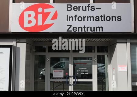 GELSENKIRCHEN, 17. SEPTEMBER 2020: Berufs-Informations Zentrum Gelsenkirchen, Deutschland. Gelsenkirchen ist die 1 Stockfoto