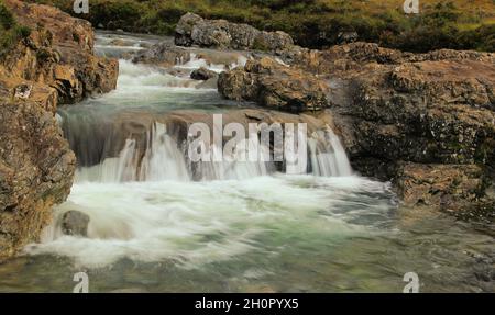 The Fairy Pools in der Nähe von Glenspröde, Isle of Skye, Schottland Stockfoto