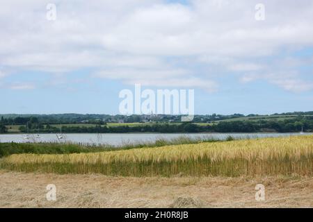 Plouer sur Rance (Bretagne, Nordwestfrankreich): Der Fluss Rance in Mordreuc Stockfoto