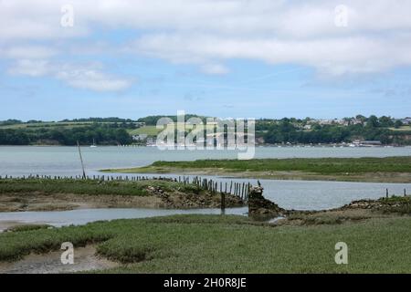 Plouer sur Rance (Bretagne, Nordwestfrankreich): Der Fluss Rance in Mordreuc Stockfoto