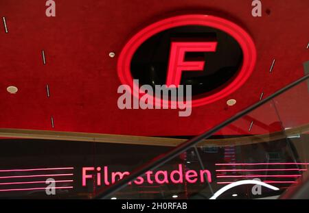 Filmstaden in der Westfield Mall of Scandinavia in Solna, Stockholm, Schweden, am Sonntagnachmittag. Stockfoto