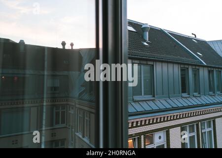 Schöne Fensteransicht von Berlin Stockfoto