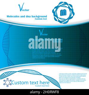 Abstrakter blauer DNA-Hintergrund Stock Vektor