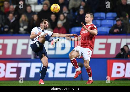 Filipe Morais von Bolton Wanderers und Joe Bryan von Bristol City Stockfoto