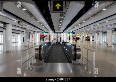 Lo Wu, Hongkong - 05. Februar 2019 : der Hafen Lo Wu (Luohu) ist ein Hafen der Einfahrt zwischen dem chinesischen Festland und Hongkong, der sich im Bezirk Luohu befindet Stockfoto