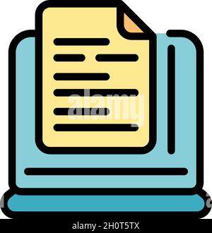 EHealth-Symbol. Kontur ehealth Vektor Symbol Farbe flach isoliert Stock Vektor