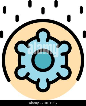 Antibakterielles Symbol. Kontur antibakterielle Vektor Symbol Farbe flach isoliert Stock Vektor