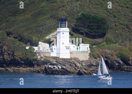 Blick vom Meer um Falmouth, Cornwall, Großbritannien Stockfoto